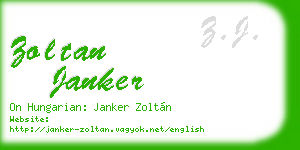zoltan janker business card